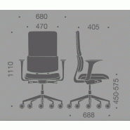 Fauteuil de bureau Wi Max avec coque blanche - Sokoa. - Non, Vert 155_2