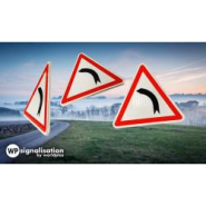 Panneau de danger A1B - Virage à gauche dangereux - ultra-résistant WP Signalisation_2