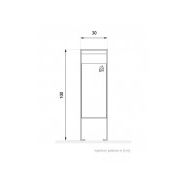 Poubelle extérieure 03.061.Sc - Zano - 52L - acier noir et inox - design classique et moderne_2