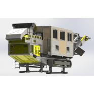 Cabine de tri mobile Screenpod SPS122 T - 4 postes - Overband - Châssis chenilles - Alimentateur HD - Aspiration des ultras légers_2