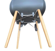 Chaise d'accueil Nami d'occasion - Teknion - Pieds en bois et structure métallique_2