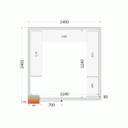Chambre froide positive CRPF2424 Blanc 2400 x 2400 x 2200 mm TEFCOLD_2