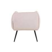 Fauteuil luxe rose clair - structure en métal - revêtement en fibre textile - dimensions L70 x H79 x P60 cm_2