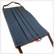 Masque lavable 3 plis bleu vert - tissu 100% coton - VDM - barrette nasale incluse - 4 épaisseurs_2