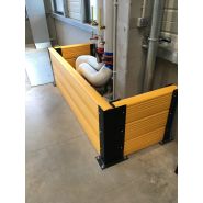 Barrière de protection pour angles de murs et zones de stockage