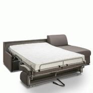 Canapé d'angle convertible gris silver - Gain de place avec couchage express 140 cm et matelas Excellence Literie_2