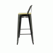 Chaise haute restaurant métal Austin - NOIR_2