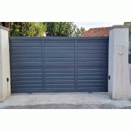 Portail coulissant persienne traversant - 5000 / 1600_2