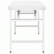 Vidaxl table de travail pliable de cuisine 120x60x80 cm inox 326158_2