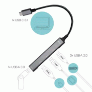 I-tec Metal USB-C HUB 1x USB 3.0 + 3x USB 2.0_2