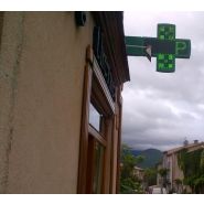Enseigne pharmacie - Croix de pharmacie double faces LED - MTS13 - Dimension affichage 960 x 960 mm_2