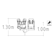Manège à siège de balançoire Mirage pour aires de jeux - réf 8019525 - Hags - 5 à 12 ans - Zone de sécurité 25 m²_2