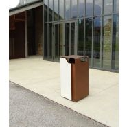 106shieldb - shield - fima - poubelle publique en métal traité avec revêtement latéral en ciment_2