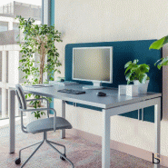 Bureau rectangulaire OGI U - MDD - Aluminium satiné, 160 x 80 cm, Oui_2