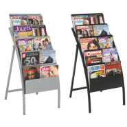 Présentoir Black-Line® 5 cases noir - Réf : 345101 - Grande capacité pour brochures et dépliants_2