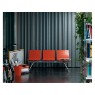 Sièges sur poutre en métal perforé - ULISSE - Design élégant et ergonomique pour espaces collectifs_2