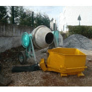 Benne à béton spéciale bétonnière Secatol BSB - 500L - Ouverture large - Accrochage avec oreilles de levage - Vidage déporté_2