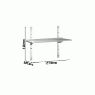 Etagères murales en inox 1 niveau Profondeur 300 mm - 1200_2