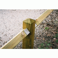 Pack barrière bois lisse losange_2