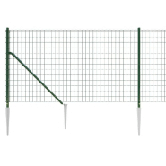 Vidaxl clôture en treillis métallique et piquet d'ancrage vert 1x10m 154097_2