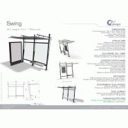 Abri bus Swing - structure en acier - bardage en verre sécurit - avec banquette - dimensions 304 x 190 cm_2