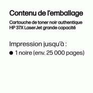 Cartouche de toner noir authentique HP 37X LaserJet grande capacité_2