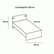 Lit LISBURN - Style industriel 90 x 200 cm - Chêne poutre - Design moderne et robuste_2