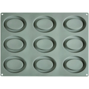 Ovale - Moule en silicone Gourmand Pavoni Italia - 9 empreintes_2
