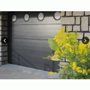 Porte de garage sectionnelle Miami - motorisée, ouverture plafond, acier, hublot, isolation thermique, étanchéité à l'air_2