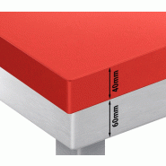 Table de découpe (billot) rouge 200 x 70 cm_2