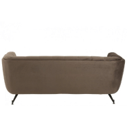 Canapé lounge Marianah gris foncé - style contemporain en velours capitonné - L207 x H78 x P82 cm_2