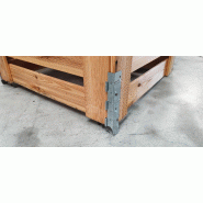 Composteur en bois naturel FSC - 74 x 69 x 68 cm, 350 L - Vendu en kit avec socle métal_2