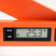 Lecteur d'angle digital NEDO - 100 cm - Précision 0,1° - Corps aluminium avec fioles et afficheur LCD_2