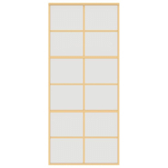 Vidaxl porte coulissante doré 90x205 cm verre esg dépoli et aluminium 155170_2