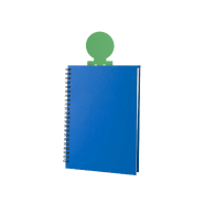 Marque-pages et règle écologique en plastique à base de paille de blé - 25 notes adhésives et 125 marqueurs de page - Couleur vert_2