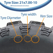 21x7.00-10 ATV Quad Tyres OBOR Kraken WP17 Tubeless Road Legal 106kgs (Set of 4)_2