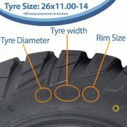 26x11.00-R14 Pneus ATV 275/55R14 OBOR 8-ply Antelope 78N Road Legal (Set of 4)_2