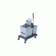 Chariot de lavage kit double seaux 25l/8l presse/support/bandeau ultra speed pro vileda (173890)_2