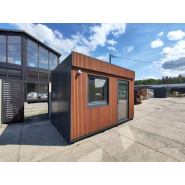 Module bureau préfabriqué 10 m² - isolation renforcée, chauffage inclus, porte vitrée aluminium, fenêtre oscillo-battante_2