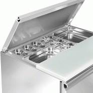 Saladette réfrigérée à capot et dessus planche à découper - 2 portes_2