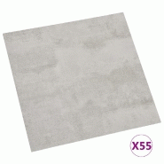 Vidaxl planches de plancher autoadhésives 55 pcs pvc 5,11m² gris clair 324651_2