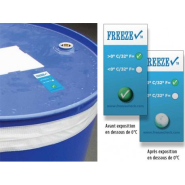 Indicateur de gel 0°C ou -5°C - FREEZECHECK - irréversible, auto-adhésif et précis (+/-1,5°C)_2