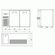 Refroidisseur de bière 2 portes 1l l1550mm 7489.5315 COMBISTEEL_2