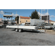 Remorque plateau Humbaur HT 356225 GR - 2 essieux, ridelles alu, roues dessous_2
