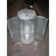 Poubelle extérieure marron d'une hauteur de 100 cm