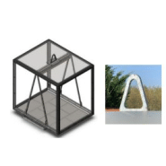 Colonne d'appoint durable avec panneaux bois anti-graffiti