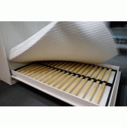 Armoire-lit escamotable SMART-V2 taupe mat - Couchage 140x200 cm avec bibliothèque intégrée_2