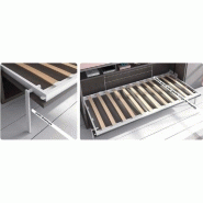 Armoire lit escamotable AGATA - Chêne - Couchage 160x200 cm avec sommier à lattes_2