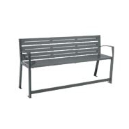 Banc urbain tout acier Silaos - Fabrication écoresponsable et durable - Garantie 10 ans anticorrosion_2