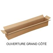 Caisse en carton spéciale pour produits longs - ouverture variée - idéale pour documents grands formats et articles allongés - Référence 540_2